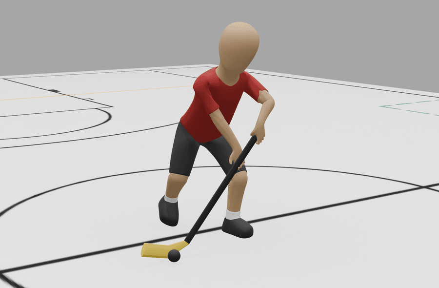Hockey-Grundübungen: Passen, Stoppen und Führen – Spielfeld-Skizze für Ball & Objektkontrolle im Turnunterricht